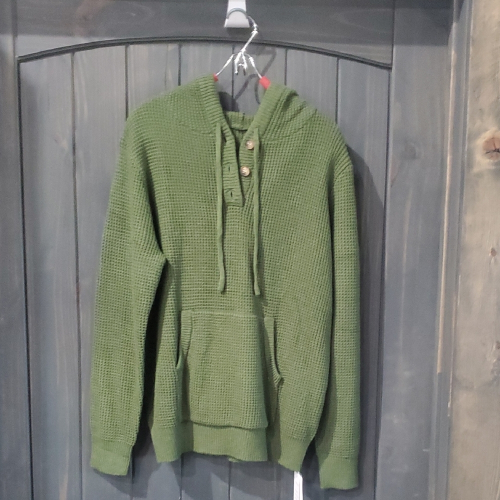Green Women's Hooded Sweater